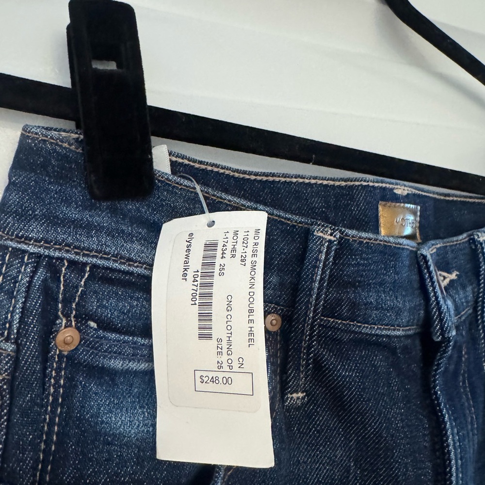 MOTHER Smokin Double Heel Flare Jeans in Deep Blue - Picture 7 of 8